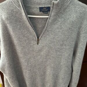 Brooks Brothers Men's Zip-Up Sweater in Gray